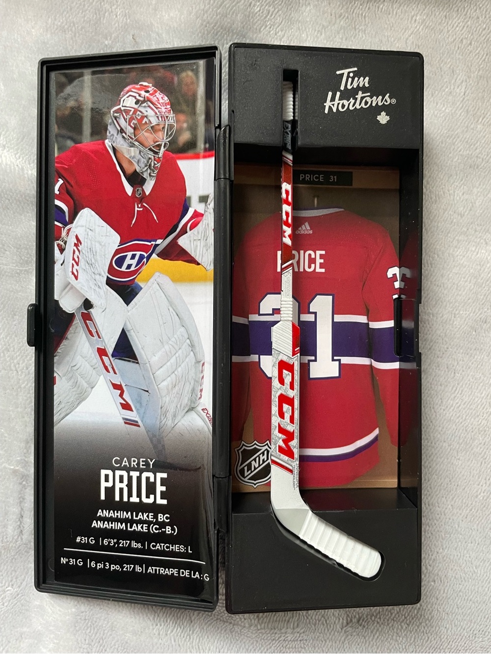 Tim Hortons NHL Superstars Collectable Sticks 2020 - Carey Price